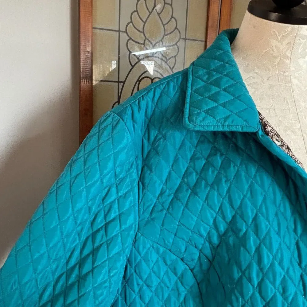 Briggs Of New York Retro Diamond Stitch Quilted Lightweight Jacket Plus Size 3X - Picture 9 of 16
